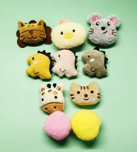 Assorted Pack of Catnip Plush Toys for Kittens