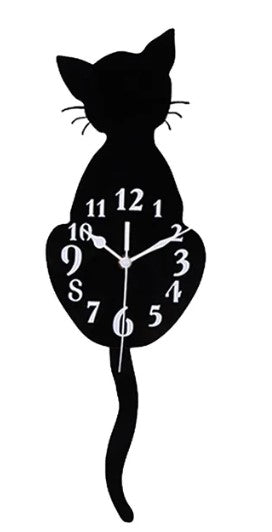 Feline Swinging Tail Pendulum Clock