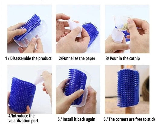 Cat Comb Self Groomer (fixes on corners of a wall etc)